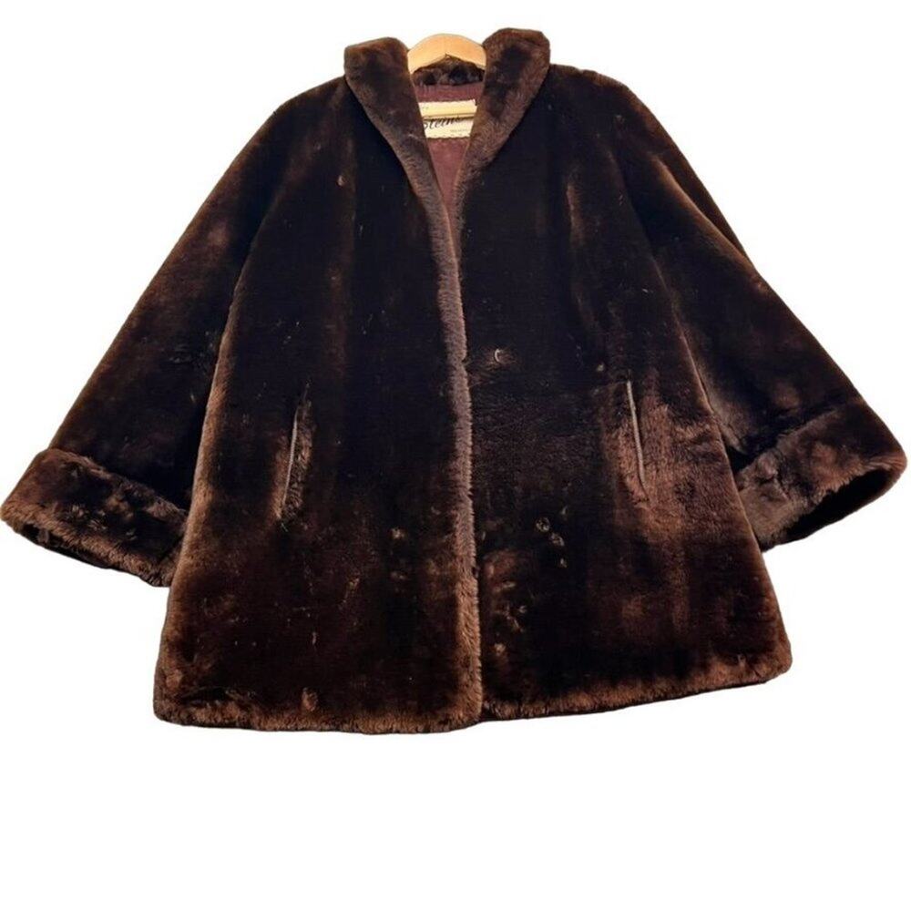 Furs by Steins Memphis Womens Jacket Brown Natural Mink Length Lined Vintage